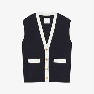 SANDRO Myriam sleeveless knit cardigan